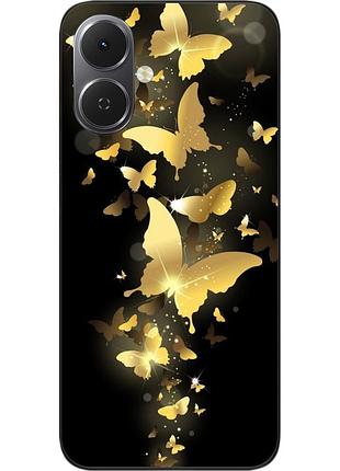 Силиконовый чехол epik для tecno spark go 2 (km4) с принтом золотые бабочки