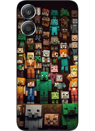 Чехол силиконовый epik для motorola g06 с принтом minecraft мир блоков