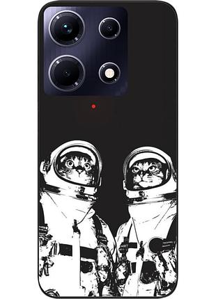 Силиконовый чехол бампер epik для infinix note 30 4g (x6833b) с картинкой космонавты коты