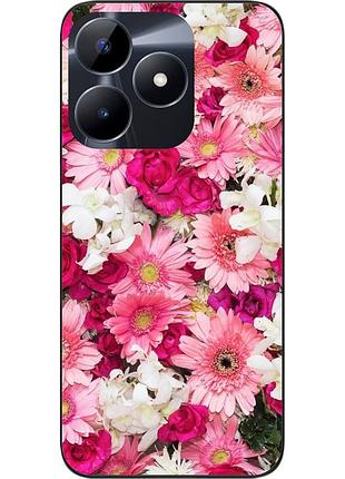Силиконовый чехол бампер epik для realme c51 с картинкой нежные цветы