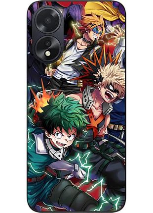 Силіконовий чохол бампер epik для oppo a18 з картинкою моя геройська академія