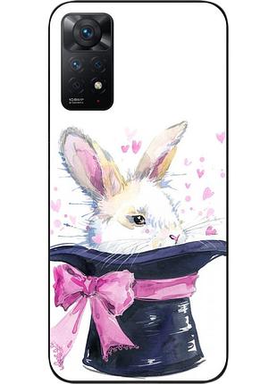 Чехол силиконовый для xiaomi redmi note 11 pro с картинкой кролик