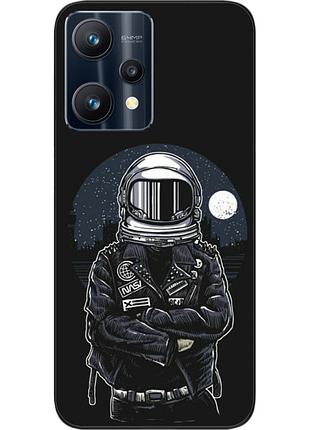 Силиконовый чехол бампер epik для realme 9 pro с картинкой космонавт и луна