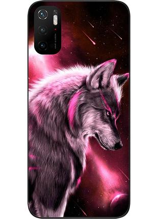 Силіконовий чохол для xiaomi poco m3 pro з картинкою вовк