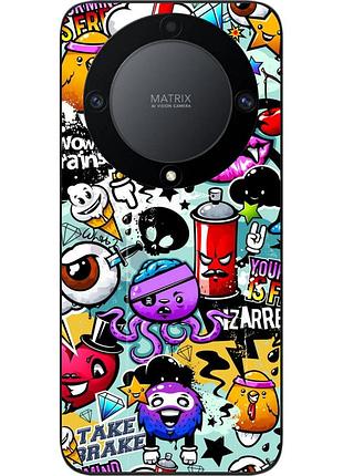 Силиконовый чехол epik для honor magic 5 lite с картинкой стикеры