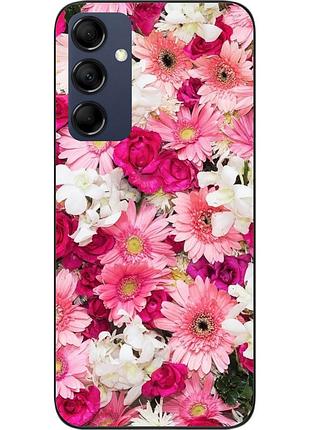 Силиконовый чехол бампер для samsung galaxy m14 5g с картинкой нежные цветы