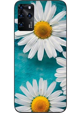 Силиконовый чехол для zte blade v30 с картинкой ромашки
