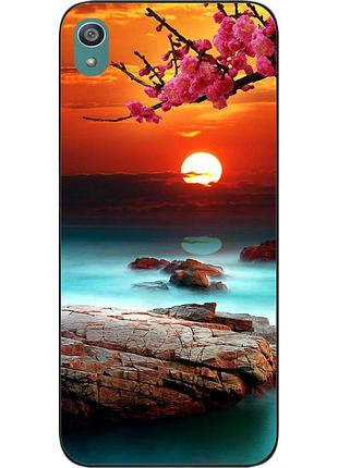 Силиконовый чехол для sony xperia z5 e6633 с картинкой красивый закат