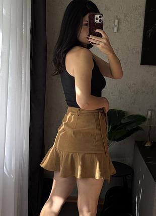 Замшева спідниця 🤎 3