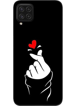 Силиконовый чехол для samsung m32 galaxy m325f с картинкой рука
