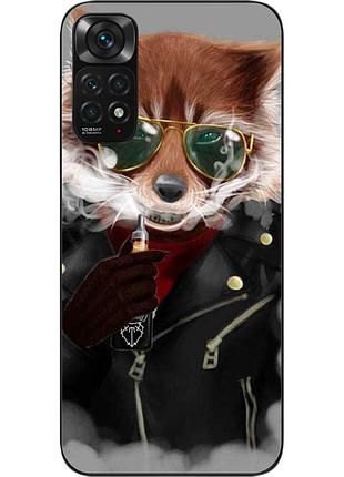 Силиконовый чехол для xiaomi redmi note 11 / note 11s с картинкой крутой енот