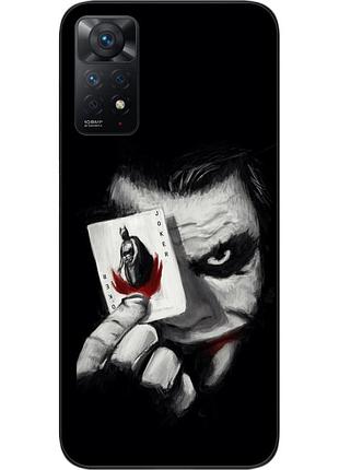 Силиконовый чехол для xiaomi redmi note 11 pro с картинкой джокер с картой