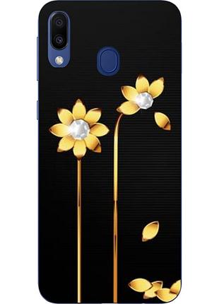 Силіконовий чохол бампер для samsung galaxy a20 2019 a205f з картинкою квіти