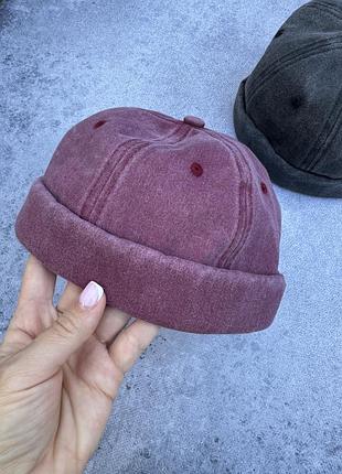 Джинсова шапка-біні 2