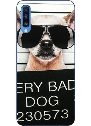 Чехол силиконовый для samsung a70 2019 galaxy a705f с картинкой bad dog