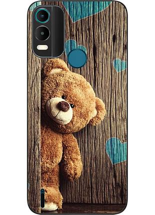 Бампер силиконовый чехол epik для nokia с21 plus с картинкой мишка