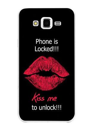Ексклюзивний бампер з принтом для samsung galaxy j2 prime g532f kiss me