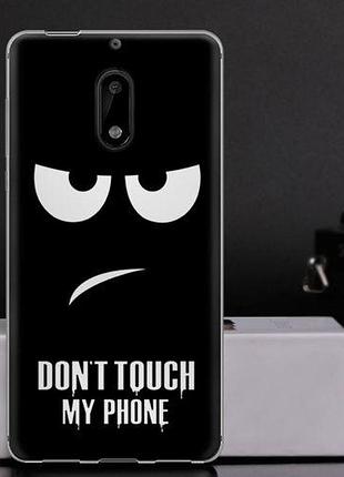 Чехол силиконовый бампер для nokia 6 с рисунком глаза