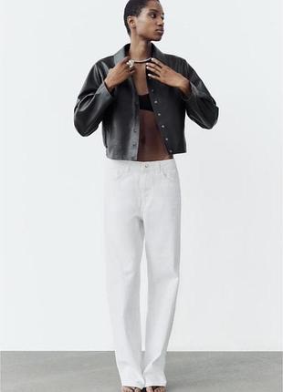 Шкіряний бомбер zara 5