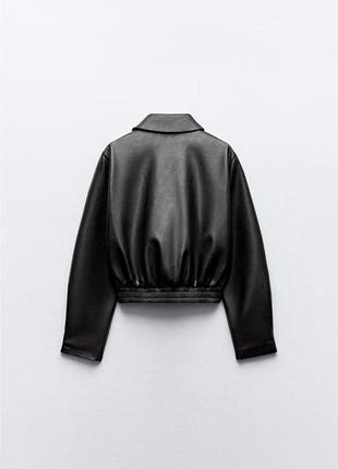 Шкіряний бомбер zara 2