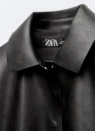 Шкіряний бомбер zara 3