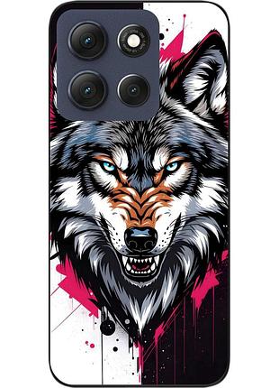 Чохол силіконовий epik для motorola g86 5g з принтом дикий погляд
