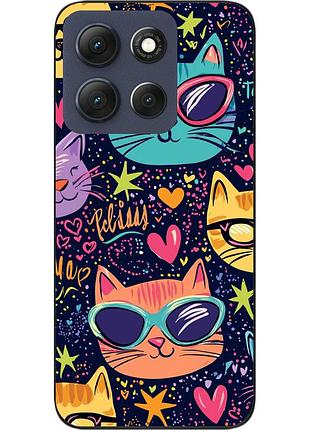 Чохол силіконовий epik для motorola g86 5g з принтом райдужні кошенята