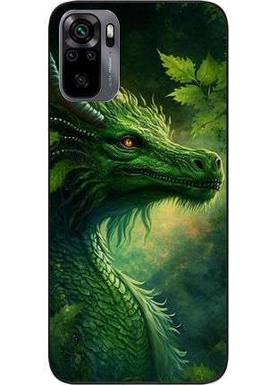 Силіконовий чохол бампер epik для xiaomi redmi note 10s з картинкою зелений дракон