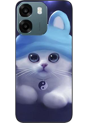 Бампер силіконовий чохол epik для oppo a6 з принтом cat