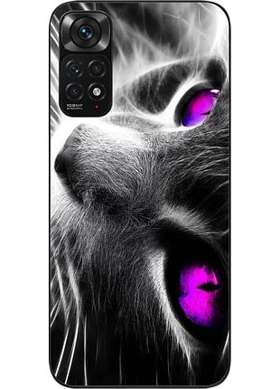 Силиконовый чехол для xiaomi redmi note 11 / note 11s с картинкой красивый кот