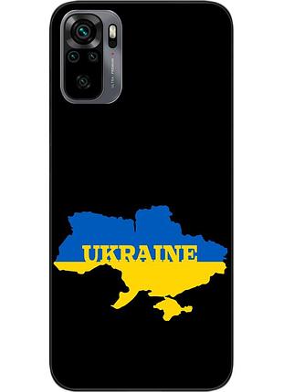 Силіконовий чохол epik для xiaomi redmi note 10s з картинкою мапа україни