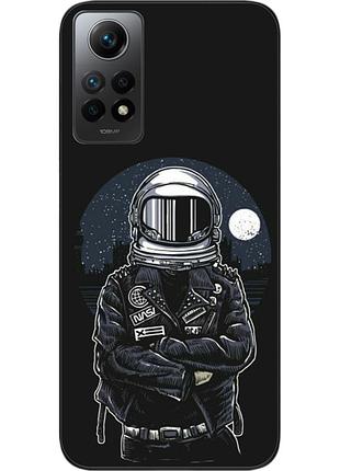 Силиконовый чехол бампер epik для xiaomi redmi note 12 pro 4g с картинкой космонавт и луна