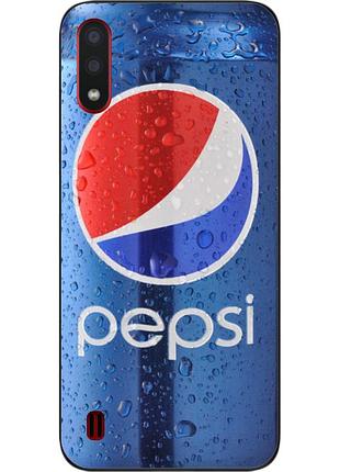 Силиконовый чехол для samsung a01 galaxy a015f с картинкой pepsi