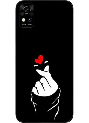 Силиконовый чехол для zte blade a31 с картинкой рука