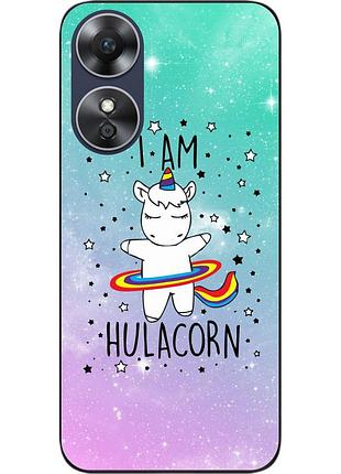 Силиконовый чехол epik для oppo a17 с картинкой единорог