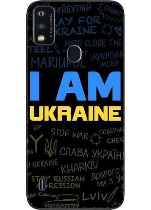 Силиконовый чехол epik для zte blade a51 с картинкой украина надписи