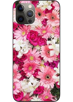 Чохол силіконовий для iphone 12 pro з картинкою квіти
