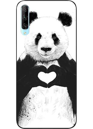 Чехол силиконовый для huawei p smart pro с картинкой панда