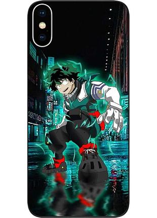Силиконовый чехол бампер epik для iphone xs max с картинкой izuku midoriya