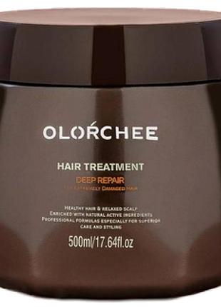 Маска для глубокого восстановления волос deep repair hair treatment olorchee, 500 мл