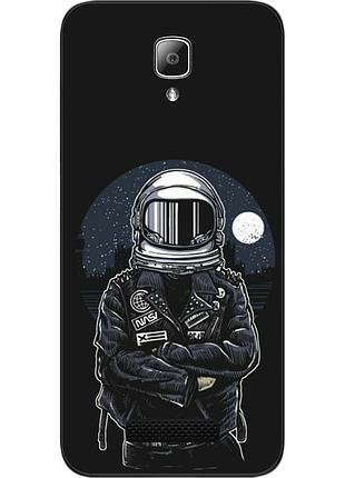 Силиконовый чехол для lenovo a1000 с картинкой космонавт и луна