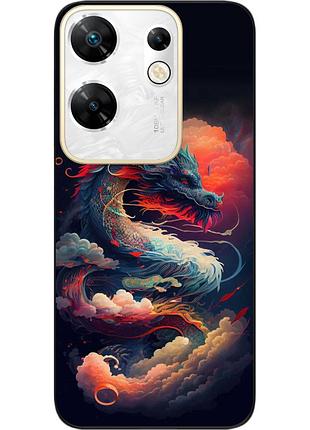 Силіконовий чохол бампер epik для infinix zero 30 4g з картинкою дракон у хмарах