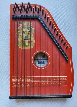 Винтажная детская настольная цитра «jubel-töne» (неместье, 1960–1970-ые гг.)