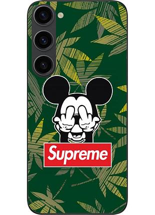 Силіконовий чохол epik для samsung galaxy s23 з картинкою мікі supreme