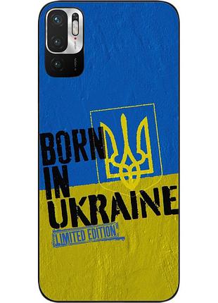 Силіконовий чохол epik для xiaomi redmi note 10 5g з картинкою народжений в україні