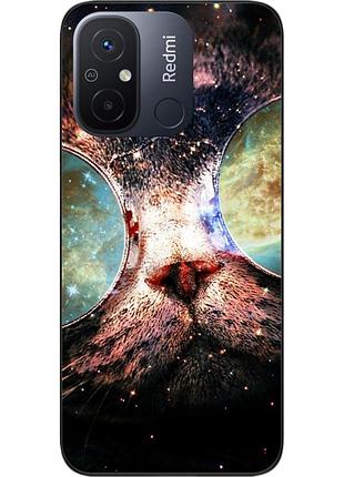 Оригинальный чехол для xiaomi redmi 12c с картинкой космокот