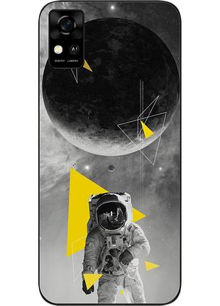 Чехол силиконовый для zte blade a31 с картинкой астронавт