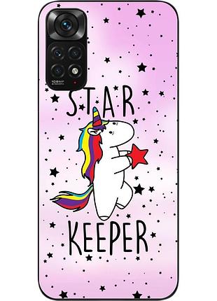 Силиконовый чехол бампер для xiaomi redmi note 11 / note 11s с картинкой единорожек