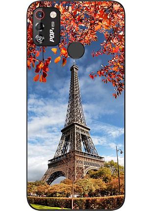 Бампер силіконовий чохол для tecno pop 4 pro з картинкою вежа