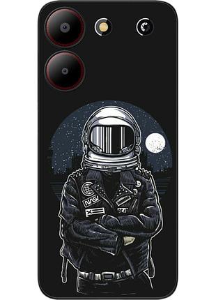 Силиконовый чехол бампер epik для zte blade a54 4g с картинкой космонавт и луна